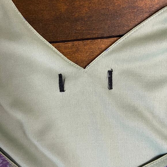 Vintage 90s y2k Eva Blue Green Purple Fairy Whimsy Floral Midi Dress Size Small - Picture 9 of 13